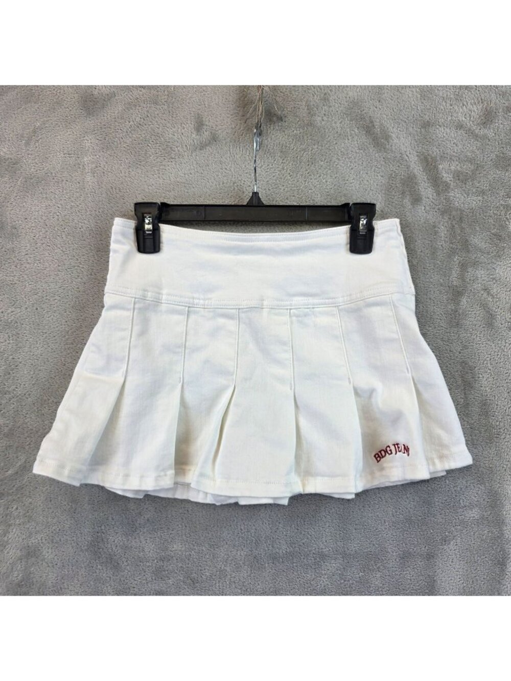 BDG Urban Outfitters Skirt Womens M White Denim Pleated Mini Side Zip Tennis